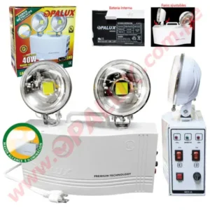 9808 Luz de Emergencia OPALUX LED de 40W 1600 lumens certificado UL PREMIUM