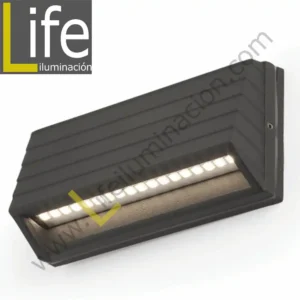 104/LED/2W/30K-GREY APLIQUE EXTERIOR W LED 3000K IP54 COLOR GRIS 220V-