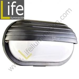WPL-1811/BK BRAQUETE PLASTICO OVALADO MEDIA LUNA N