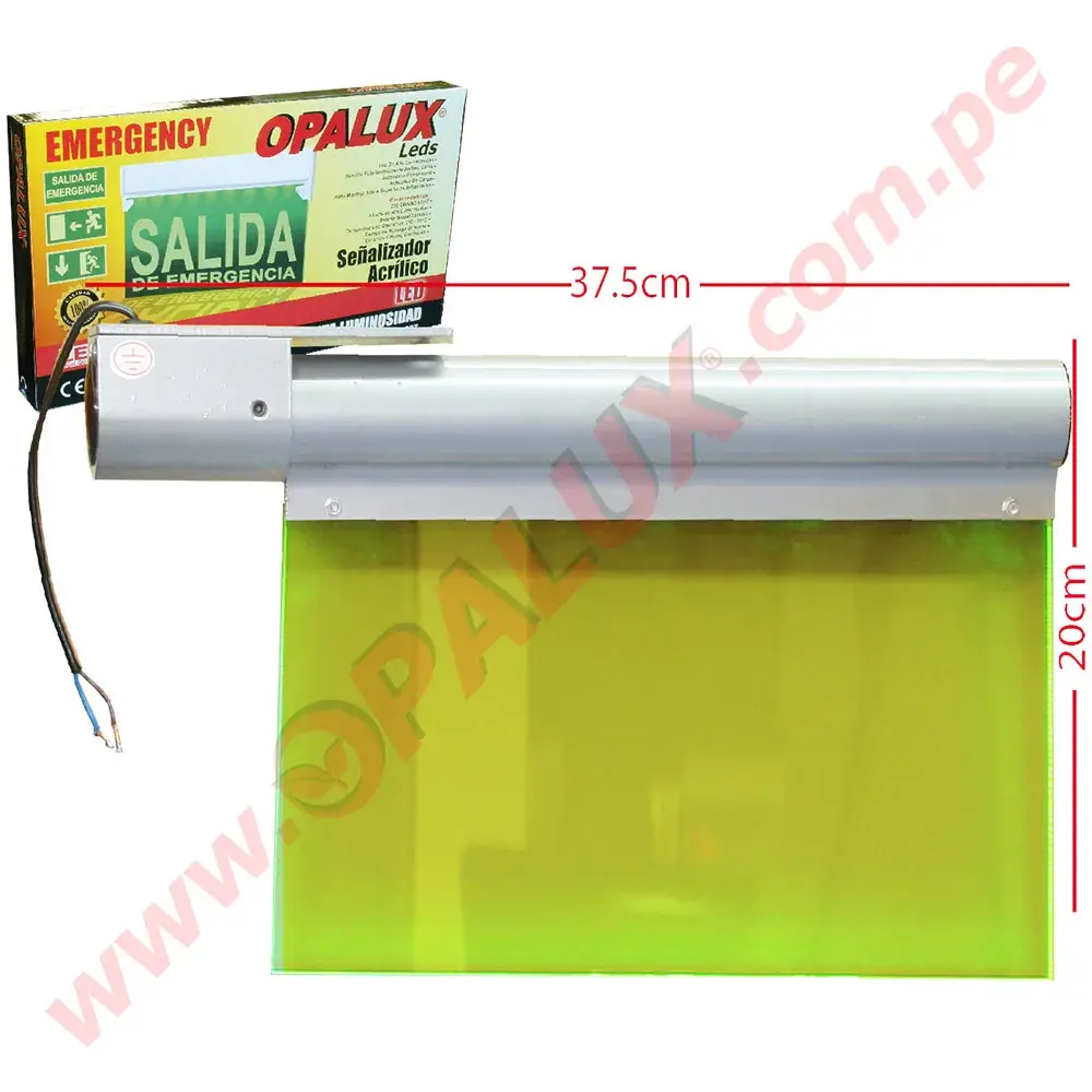 OP-296 SEÑAL DE SEGURIDAD LED ACRÍLICO DE ILUMINACIÓN DE EMERGENCIA OPALUX
