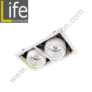 501/LED/50W/40K/WH SPOT LED P/EMPOTRAR 2X25W 4000K WH 220V/60HZ 3300 Lm – 4400 Lm
