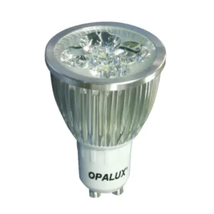 DICROICO LED "OPALUX" 5W (5^1W)250LM BASE GU10 SOCKET GU10, ANGULO 30° 50X73MM C/LUZ BLANCA FRIA 220-240VAC 60HZ