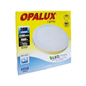 PANEL CIRCULAR 24W "OPALUX" 2200LM PARA TECHO LUZ BLANCA 6500K CJX10