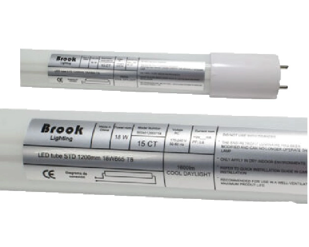 TUBO FLUORESCENTE LED 3000K 18W T8 1.2MTS / VIDRIO / 2 PIN G13 / 6500K LUZ CALIDA 1800 LUMENS / 15,000 HRS LINEA BL