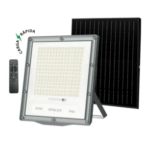 REFLECTOR LED CON PANEL SOLAR 400W "OPALUX" 3500LM, 3000K 4000K 7200K