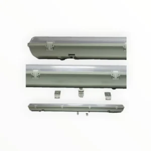 LUMINARIA HERMETICA 2X18W IP65 IK08 PARA EXTERIORES 1.20MTS EN ACRILICO PARA FLUORESCENTES LED  (NO INCLUIDO) PARA ADOSAR O COLGAR LINEA GB ANKAR