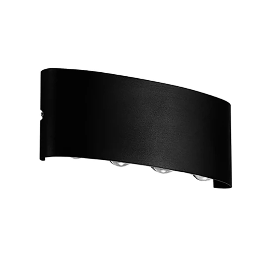 APLIQUE EXTERIOR O INTERIOR LED 8W LIGHT MARGA 3000K 570LM IP44 48G BK 210