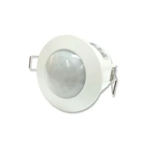 Sensor de movimiento 360° para cielo de raso detección a  6 mts horizontal tecnología PIR instalación hasta 4mts altura tiempo 10 seg – 7 min.