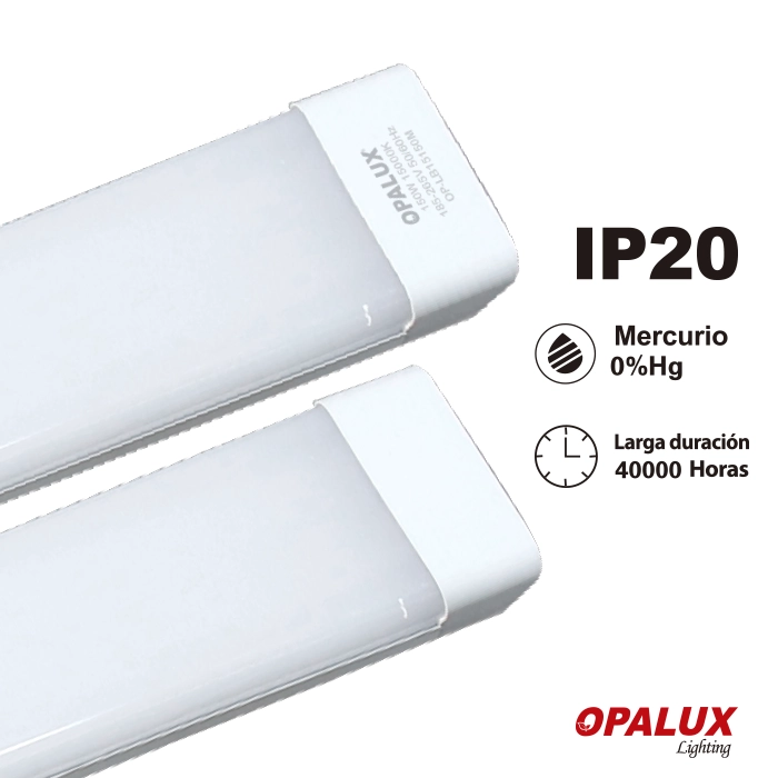 FIXTURE SLIM LED PAVONADO 150W LUZ BLANCA 120 CM "OPALUX" - LIFE STORE