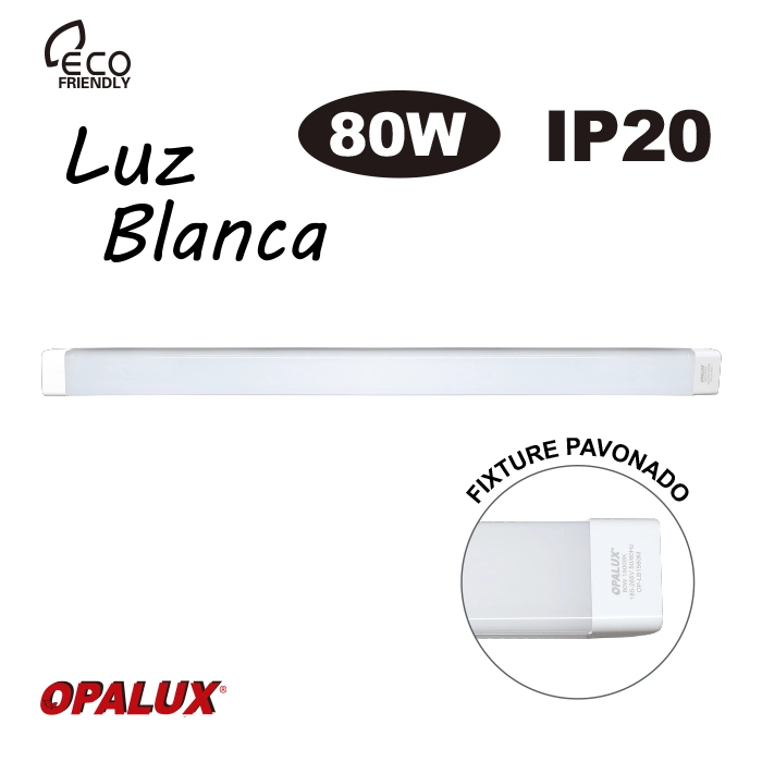 FIXTURE SLIM LED PRISMÁTICO 80W 3000K "OPALUX"
