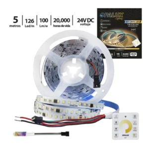 (OP-LS126-3CCT+CCT CONTROLLER) KIT CINTAL LED SECUENCIAL TRICOLOR 24V “OPALUX” 6500K/4200K/2800K CON CONTROLADOR, 5 MTS 26EF MASTERX60