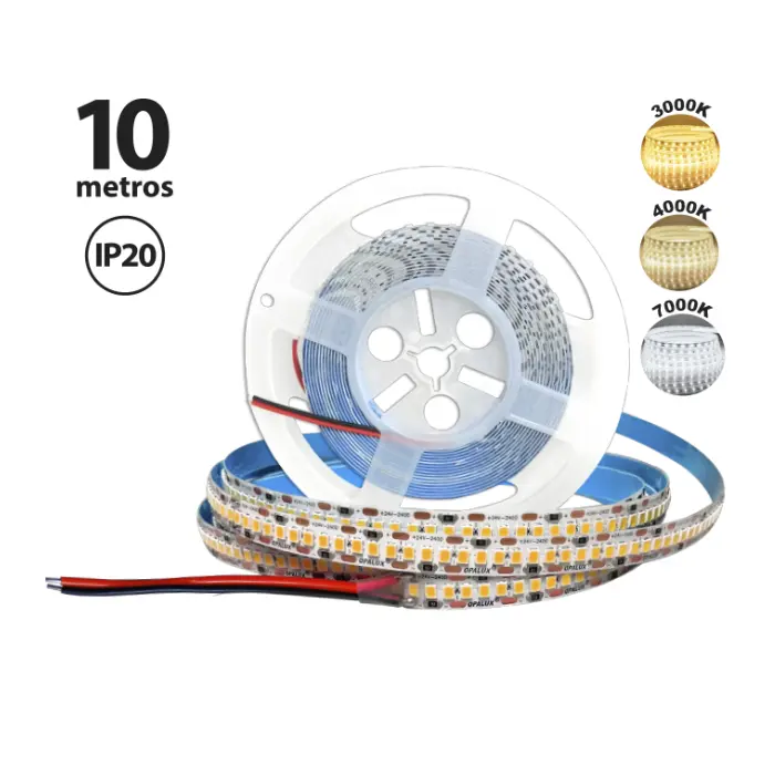 CINTA LED 7000K LED2835 240LEDS 24v "OPALUX" 10M LUZ BLANCA IP20