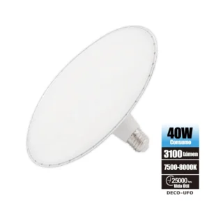 FOCO UFO 40W OPALUX 3100LM 7500K BLANCO DESMONTABLE