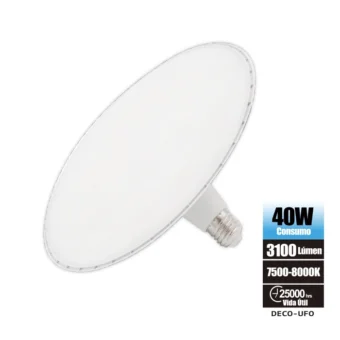 FOCO UFO 40W OPALUX 3100LM 7500K BLANCO DESMONTABLE