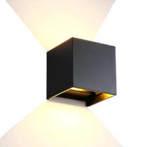APLIQUE EXTERIOR LED 10W GLIGHT CUBO NEGRO 3000K 800LM 85-265V
